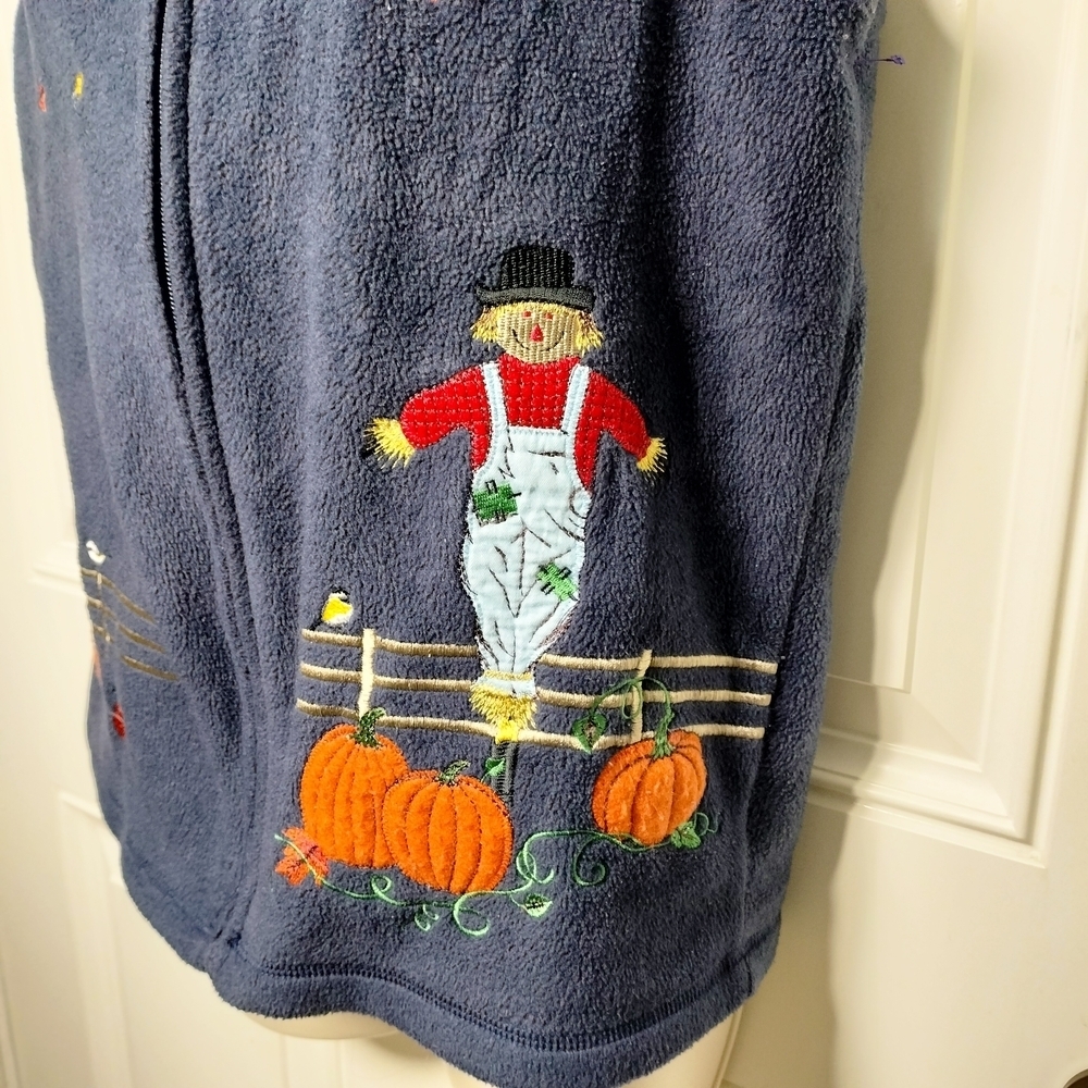Baxter & Wells Sleeveless Festive Embroidered Sweater Vest Size M - Picture 3 of 9